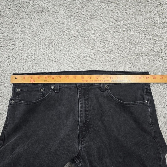 Levis 559 Jeans Mens 38x30 (Fit 38x27.5) Black Relaxed‎ Straight Dark Denim READ - Picture 12 of 16